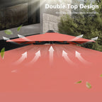 MAISON ARTS Parasol déporté hydraulique automatique 3,6 m avec mât en aluminium et rotation à 360 degrés