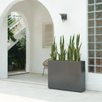 Jardinière Métallique Haute pour Plantes d'Extérieur, 38 po L x 10 po l x 30 po H, Longue et Haute Jardinière en Métal - 38x30x10