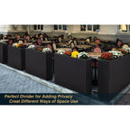 Jardinière Métallique Haute pour Plantes d'Extérieur, 38 po L x 10 po l x 30 po H, Longue et Haute Jardinière en Métal - 38x30x10