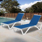 Kozyard Alan Chaise longue de patio inclinable et réglable, entièrement plate, en aluminium et résine de polypropylène