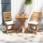 Ensemble bistrot pliant 3 pièces Patiojoy avec coussins de siège amovibles - Voir les détails