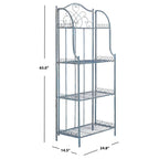 SAFAVIEH Bryn Étagère de boulanger d'extérieur victorienne en fer forgé à 4 niveaux - 63,5 cm l x 38,1 cm P x 160 cm H - 25L x 15P x 63H