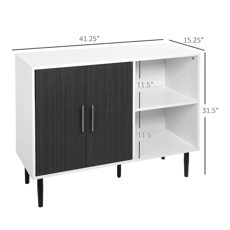 Buffet moderne avec portes et étagères réglables – Meuble de rangement pour salle à manger