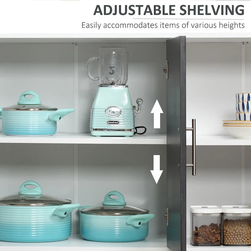 Buffet moderne avec portes et étagères réglables – Meuble de rangement pour salle à manger