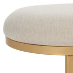 Banc d'entrée à étagère ouverte avec coussin – Siège de rangement rembourré pour chambre ou couloir