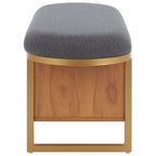 Banc d'entrée à étagère ouverte avec coussin – Siège de rangement rembourré pour chambre ou couloir