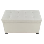 Banc de rangement capitonné 8 boutons Angela