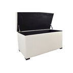 Banc de rangement capitonné 8 boutons Angela