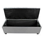 Banc de rangement en lin capitonné Sole Secret Diamond