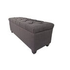 Banc de rangement en lin capitonné Sole Secret Diamond
