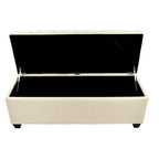 Banc de rangement en lin capitonné Sole Secret Diamond
