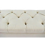 Banc de rangement en lin capitonné Sole Secret Diamond