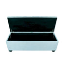 Banc de rangement en lin capitonné Sole Secret Diamond