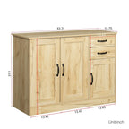Buffet moderne en bois de 43,3 pouces avec 2 portes