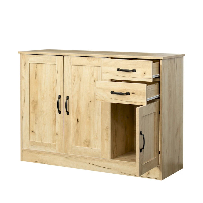 Buffet moderne en bois de 43,3 pouces avec 2 portes