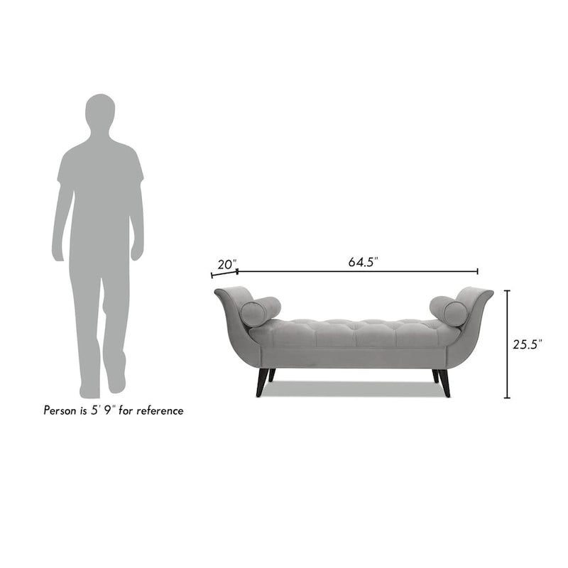 Banc d'entrée capitonné – Siège en tissu capitonné pour couloir ou chambre à coucher