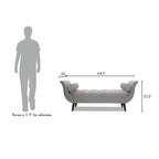 Banc d'entrée capitonné – Siège en tissu capitonné pour couloir ou chambre à coucher