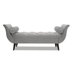 Banc d'entrée capitonné – Siège en tissu capitonné pour couloir ou chambre à coucher