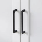 Armoire de cuisine autoportante de style ferme moderne avec portes vitrées