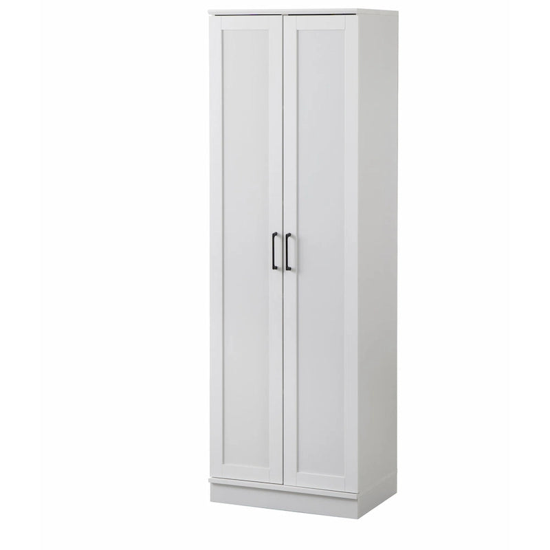 Armoire de cuisine autoportante de style ferme moderne avec portes vitrées