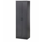 Armoire de cuisine autoportante de style ferme moderne avec portes vitrées