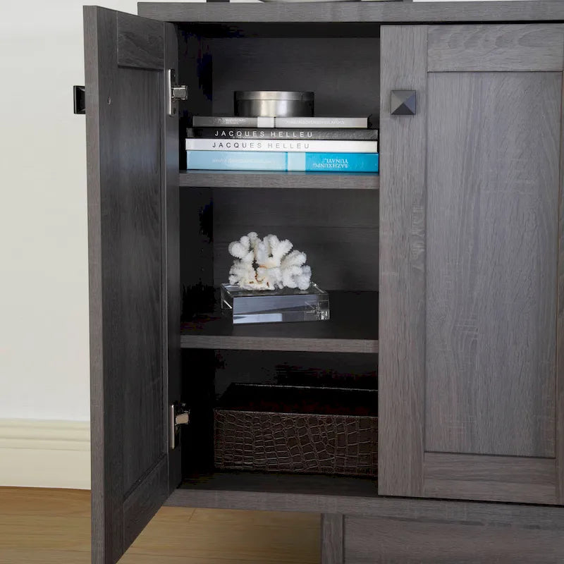 Buffet/bahut de rangement de 119 cm de large avec portes – Meuble moderne pour salle à manger ou salon