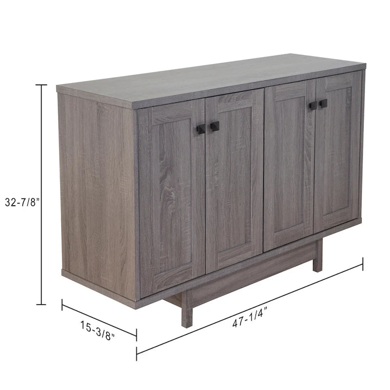 Buffet/bahut de rangement de 119 cm de large avec portes – Meuble moderne pour salle à manger ou salon