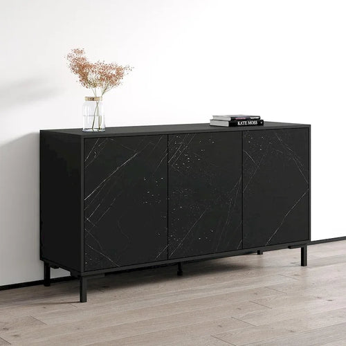 Bahut buffet moderne de 150 cm de large – Rangement pour salon avec étagères réglables