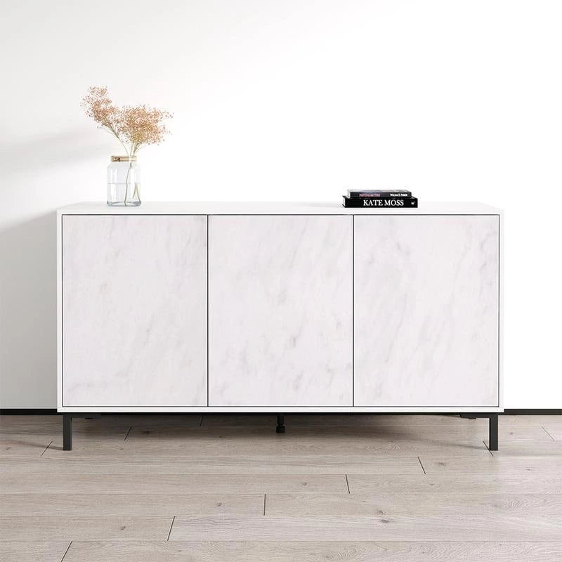 Bahut buffet moderne de 150 cm de large – Rangement pour salon avec étagères réglables