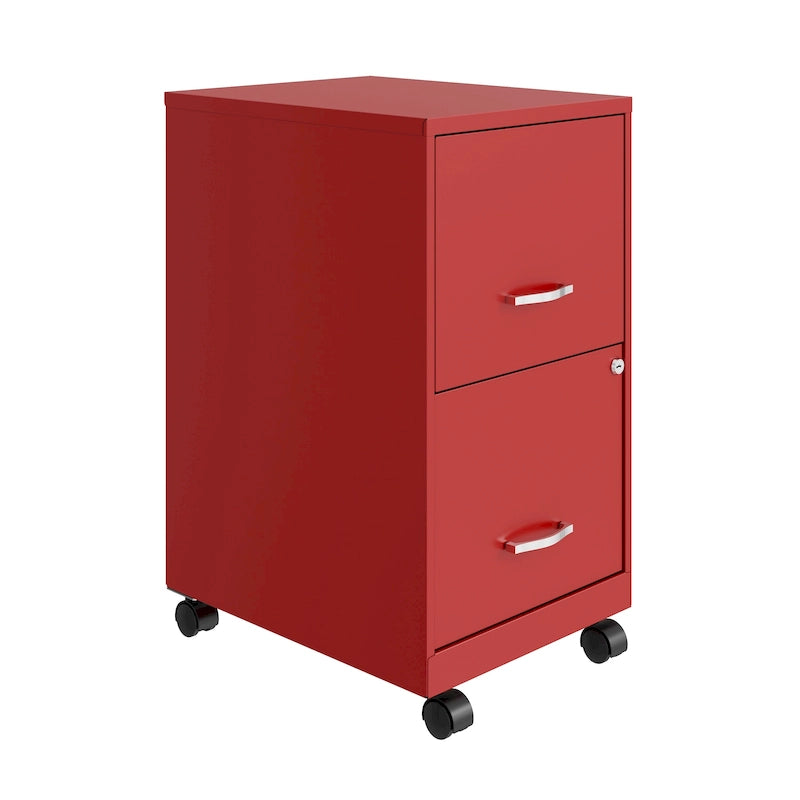 Classeur vertical intelligent à 2 tiroirs de 18 po – Rangement de bureau compact pour documents de format lettre