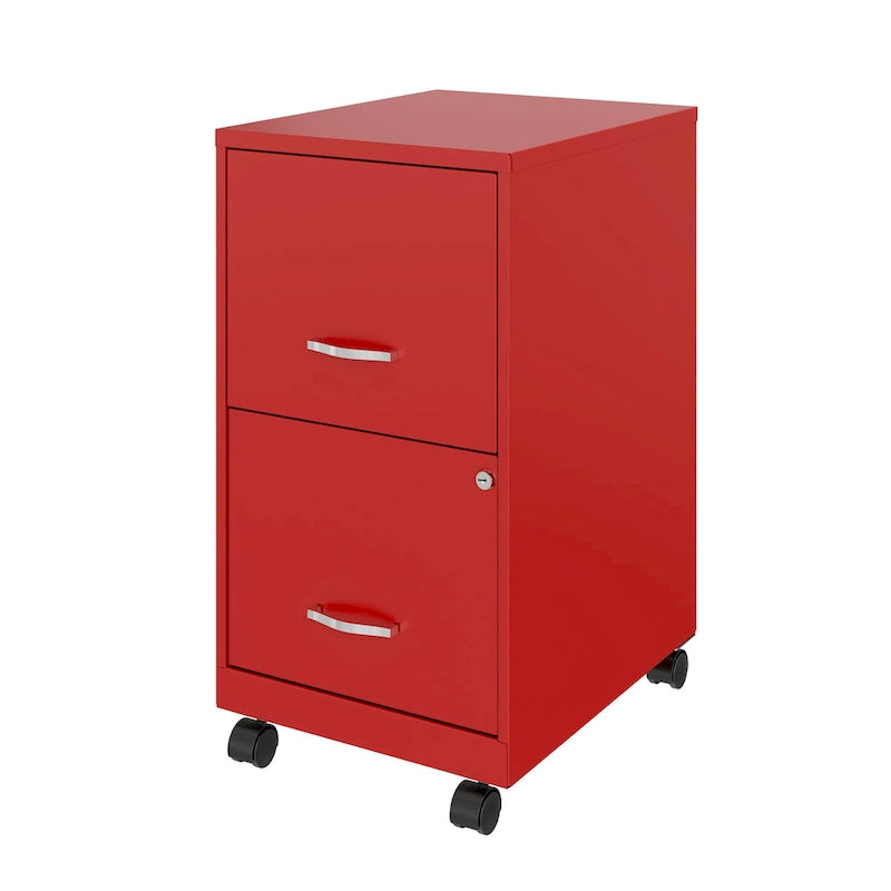 Classeur vertical intelligent à 2 tiroirs de 18 po – Rangement de bureau compact pour documents de format lettre