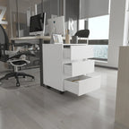 Meuble de classement en bois à 3 tiroirs – Rangement de documents pour le bureau à domicile pour dossiers de format lettre et légal