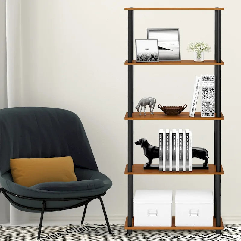 Étagère de présentation polyvalente à 5 niveaux – Bibliothèque autoportante pour le salon ou le bureau