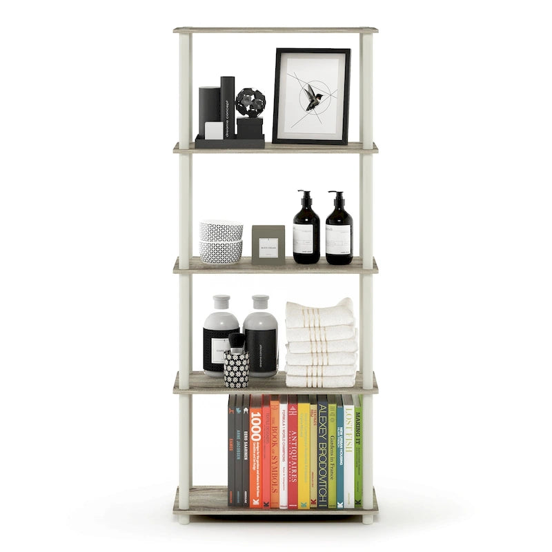 Étagère de présentation polyvalente à 5 niveaux – Bibliothèque autoportante pour le salon ou le bureau