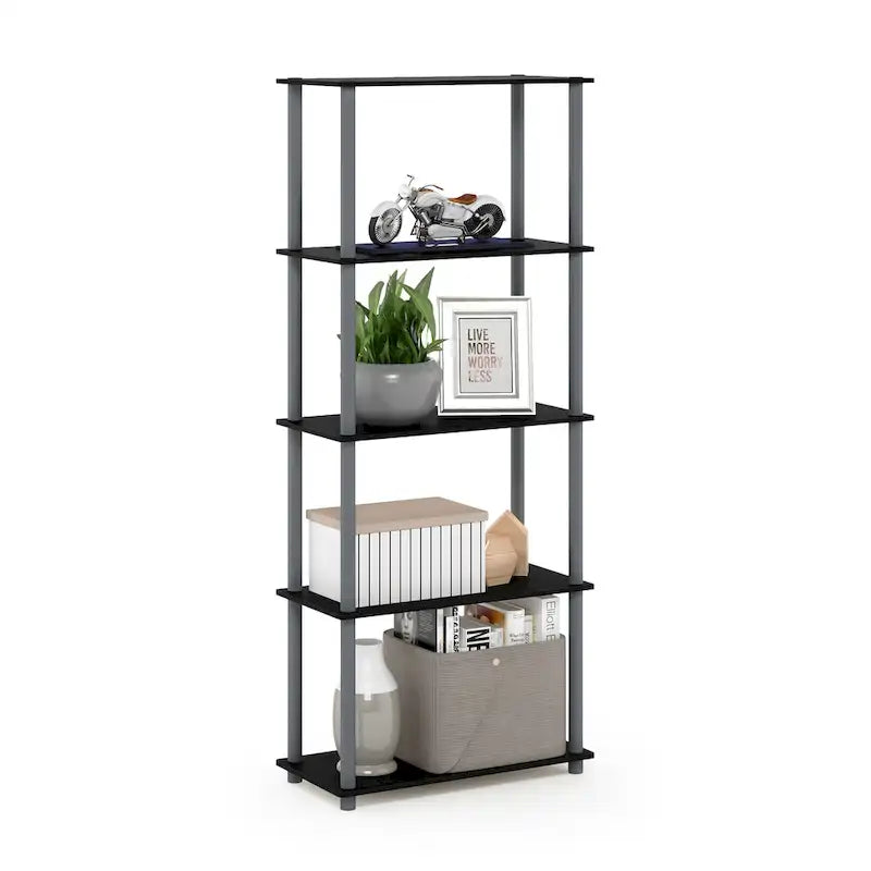 Étagère de présentation polyvalente à 5 niveaux – Bibliothèque autoportante pour le salon ou le bureau