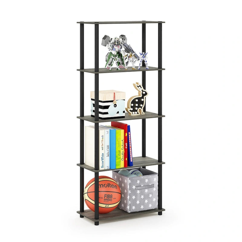 Étagère de présentation polyvalente à 5 niveaux – Bibliothèque autoportante pour le salon ou le bureau