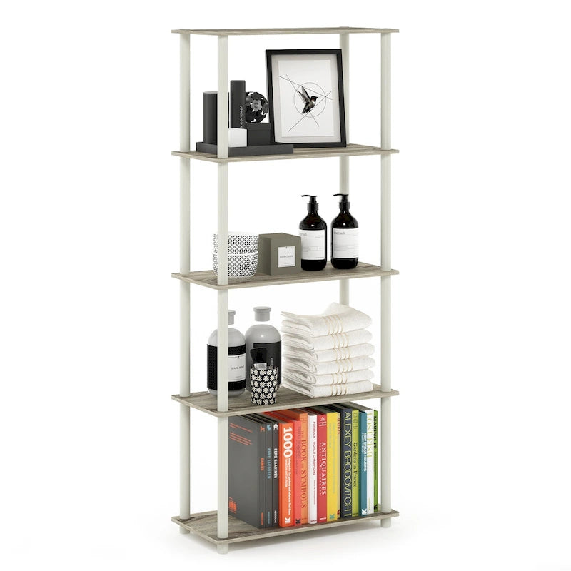 Étagère de présentation polyvalente à 5 niveaux – Bibliothèque autoportante pour le salon ou le bureau