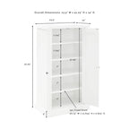Meuble d'appoint Crosley Seaside - 23,5 L x 14 P x 41,25 H
