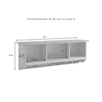 Crosley Brennan Banc d'entrée et étagère en bois blanc, 2 pièces – 41,5 larg. x 18,25 haut. x 15 prof.