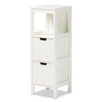 Meuble de rangement 2 tiroirs Cottage Farmhouse – Armoire d'appoint rustique en bois pour chambre à coucher