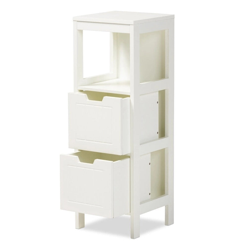 Meuble de rangement 2 tiroirs Cottage Farmhouse – Armoire d'appoint rustique en bois pour chambre à coucher