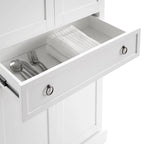 Grand meuble de rangement de cuisine autoportant avec étagères réglables – Style ferme