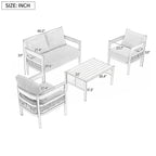 Ensemble de canapé de jardin 4 pièces
