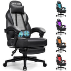 Chaise de jeu style course BOSSIN, fauteuil gamer grande taille 300 lb, chaise d'ordinateur à dossier haut