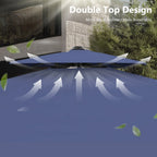 MAISON ARTS Parasol déporté hydraulique automatique 3,6 m avec mât en aluminium et rotation à 360 degrés