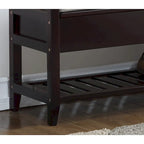 Banc à chaussures moderne de rangement Espresso