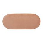 Banc ottoman de rangement ovale 38" capitonné – Repose-pieds en tissu rembourré avec rangement dissimulé