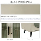 Meuble TV pour téléviseurs de plus de 65 pouces, meuble TV en bois avec placard de rangement et étagères réglables, console multimédia pour salon et chambre à coucher