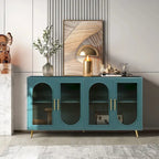 Meuble TV pour téléviseurs de plus de 65 pouces, meuble TV en bois avec placard de rangement et étagères réglables, console multimédia pour salon et chambre à coucher