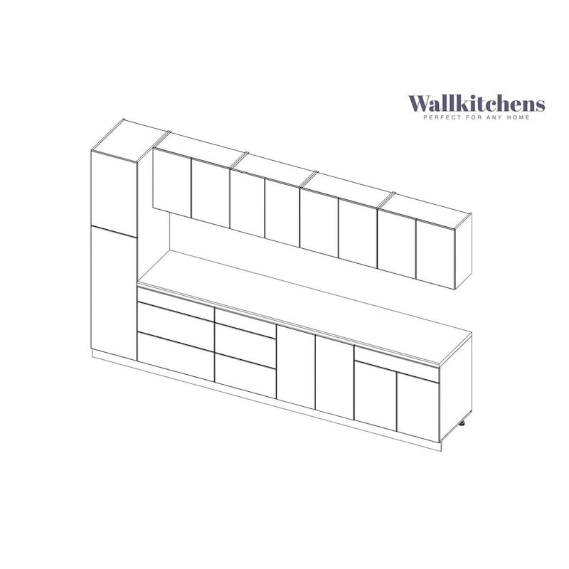 Ensemble de Meubles de Cuisine Modernes – Unité de Rangement et Garde-Manger Autonome pour l'Organisation de la Cuisine